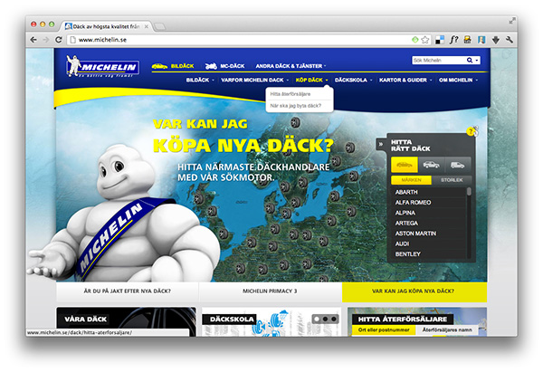 Michelin Sverige startsida